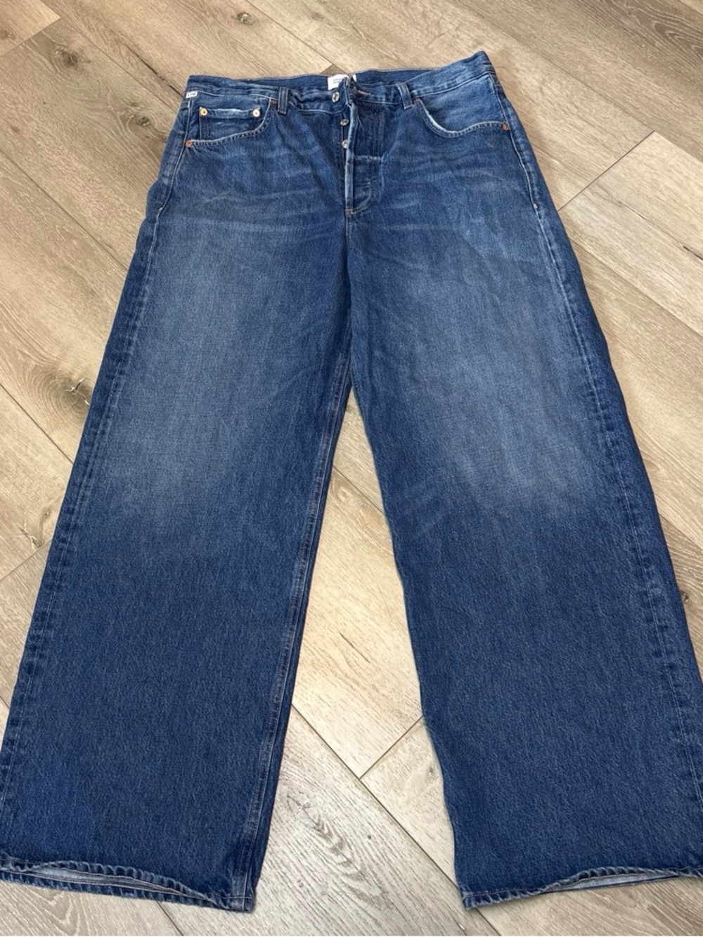Citizens of Humanity Ayla High Rise Baggy Wide Leg Jeans Blue Denim - Size 32